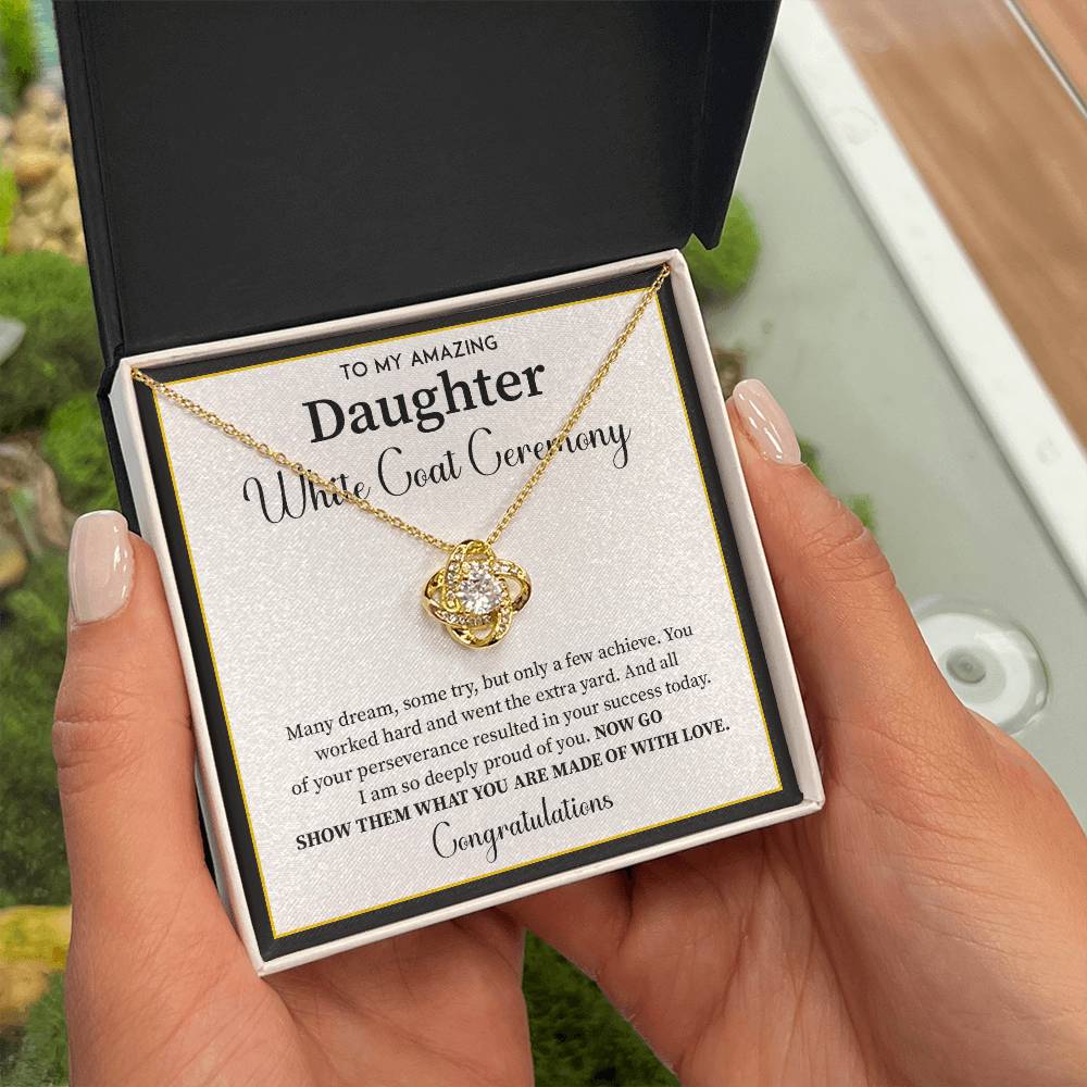 White Coat Ceremony Gift For Daughter Necklace With Gift Box