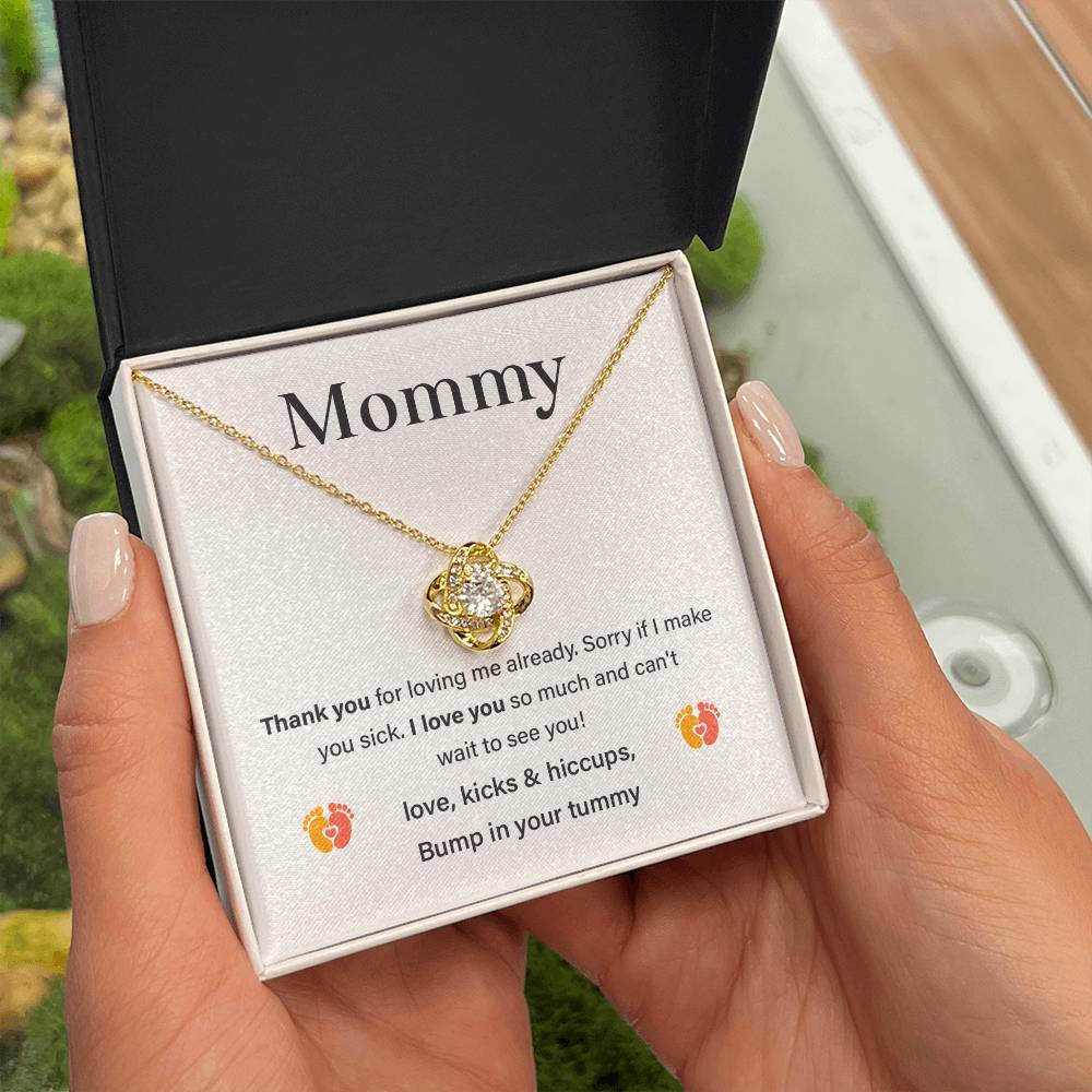 Funny Necklace Gift for Pregnant Mom from Baby Bump in Tummy