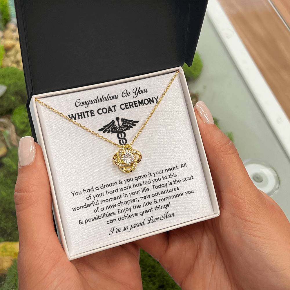 Congratulations On Your White Coat Ceremony Necklace White Coat Ceremony Necklace Gift Congratulations White Coat Ceremony Jewelry White Coat Graduation Necklace Gift New Adventures Necklace Gift  Proud Of You Mom Gift Necklace