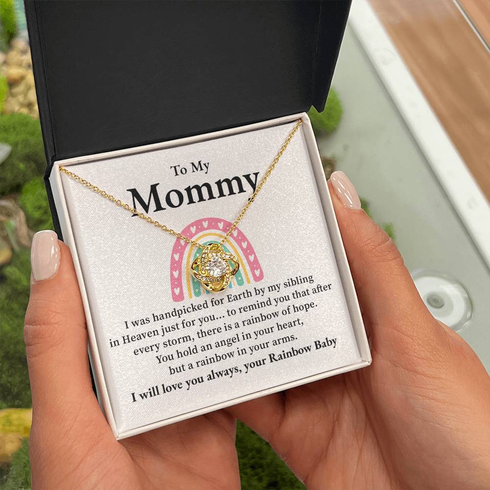 To My Mommy, Necklace Gift For Mom With Message Card