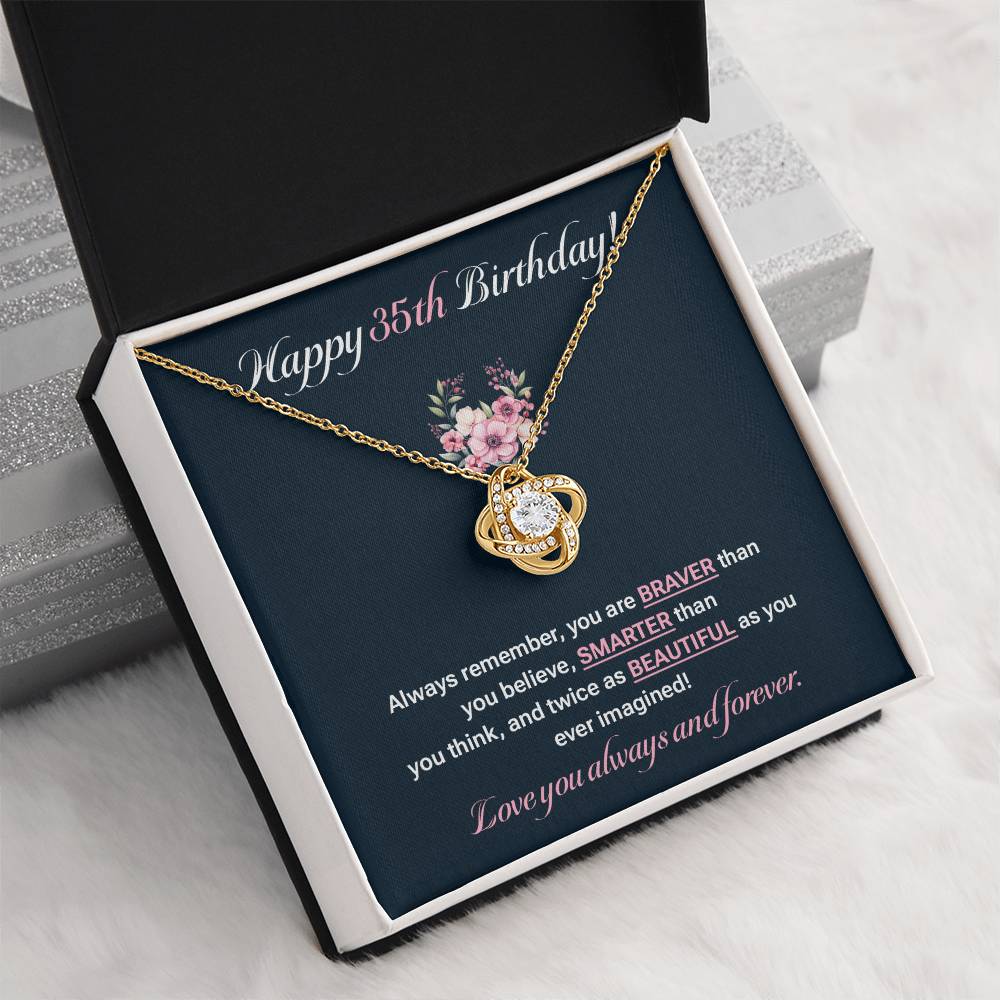 35th Birthday Gift for Her – Meaningful Necklace with Gift Message