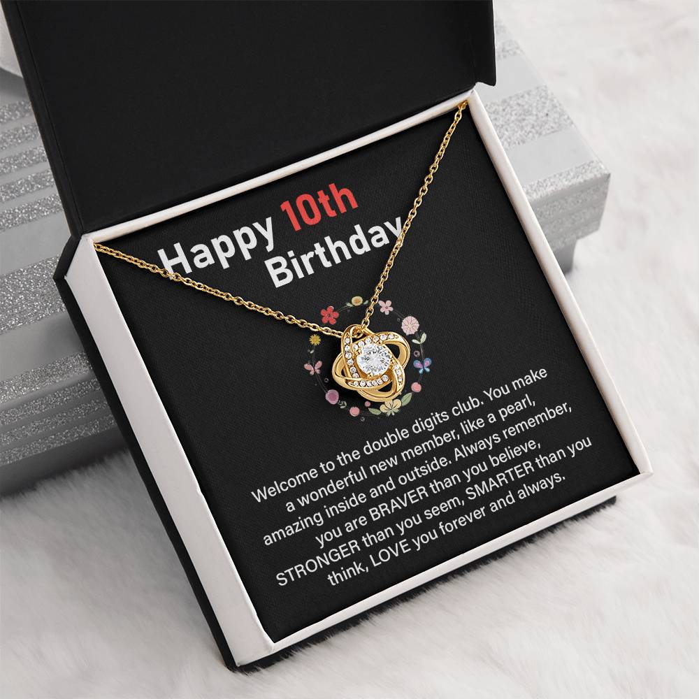 10th Birthday Gift for Girl – Jewelry with Sweet Message Card