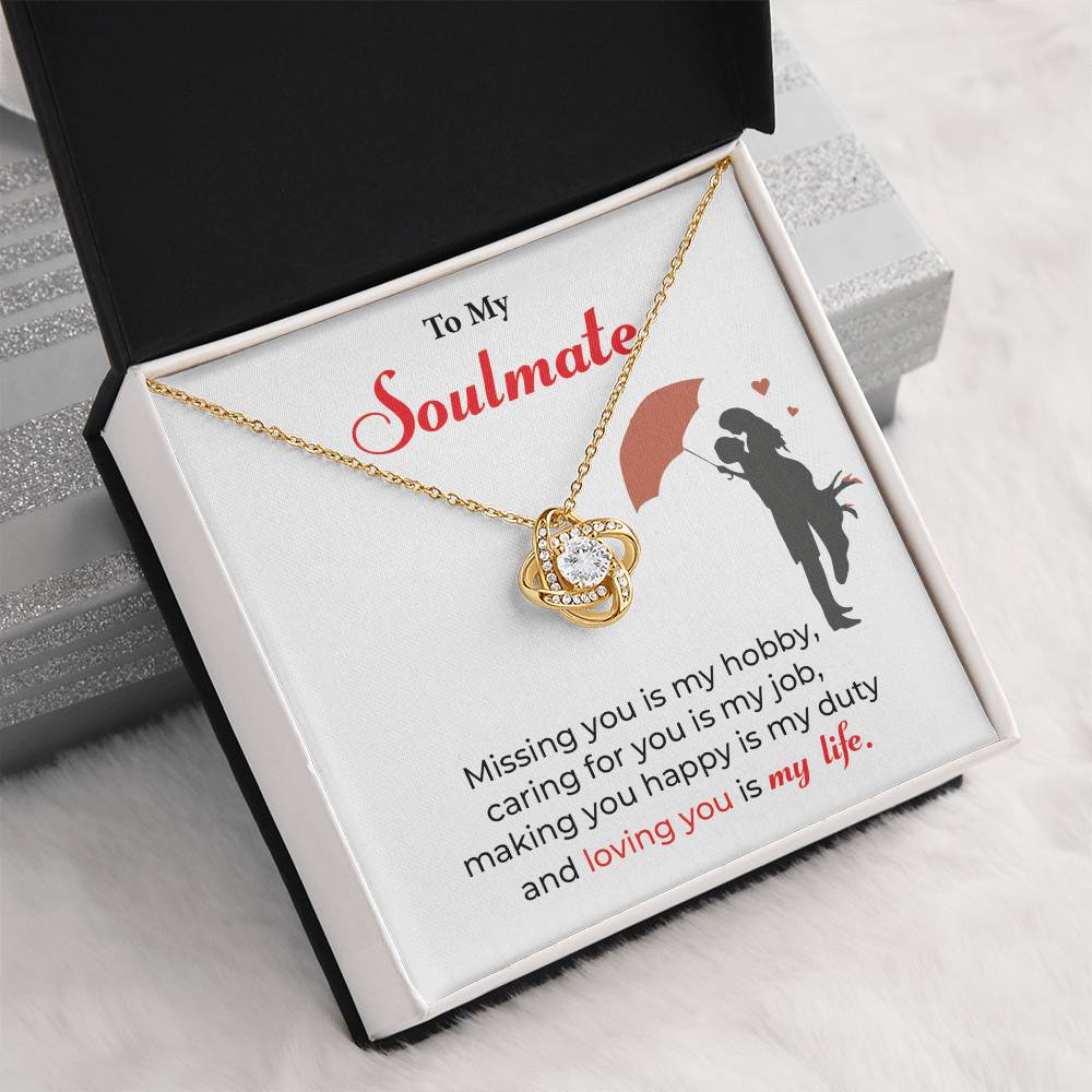 Soulmate Necklace Gift for Her – Message Card Box
