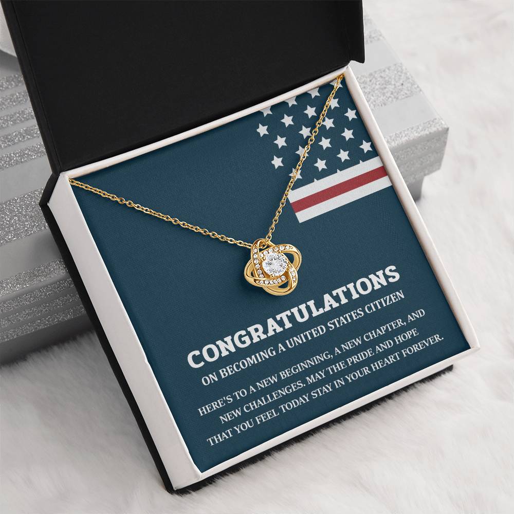 Congratulations Necklace For New U.s. Citizen Necklace For New U.s. Citizen Necklace For U.s. Citizenship Success Necklace For Official U.s. Citizen Jewelry For New U.s. Citizen Necklace With Message Of Hope Gift For American Patriot