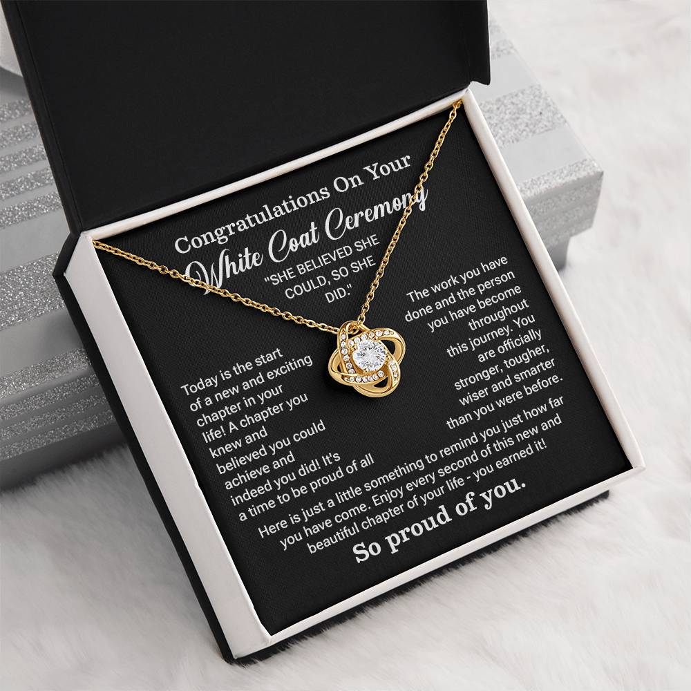 Congratulations On Your New White Coat Ceremony Congratulations Necklace White Coat Ceremony Inspirational Jewelry Gift New Chapter Necklace Meaningful Gift For Graduates Emotional Connection Necklace Motivational Jewelry