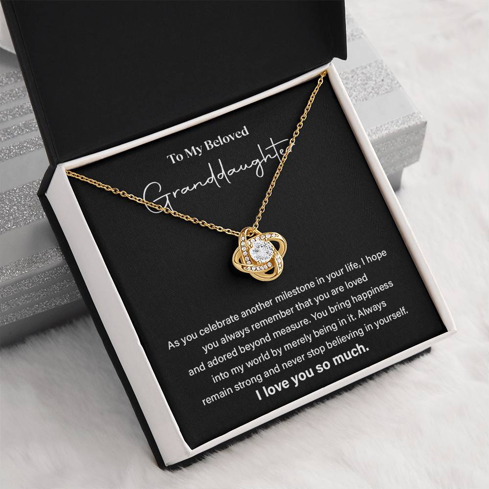 To My Beloved Granddaughter Necklace Gift – Milestone Love Message