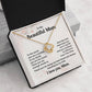 Mother Necklace Gift from Daughter – with Message Card