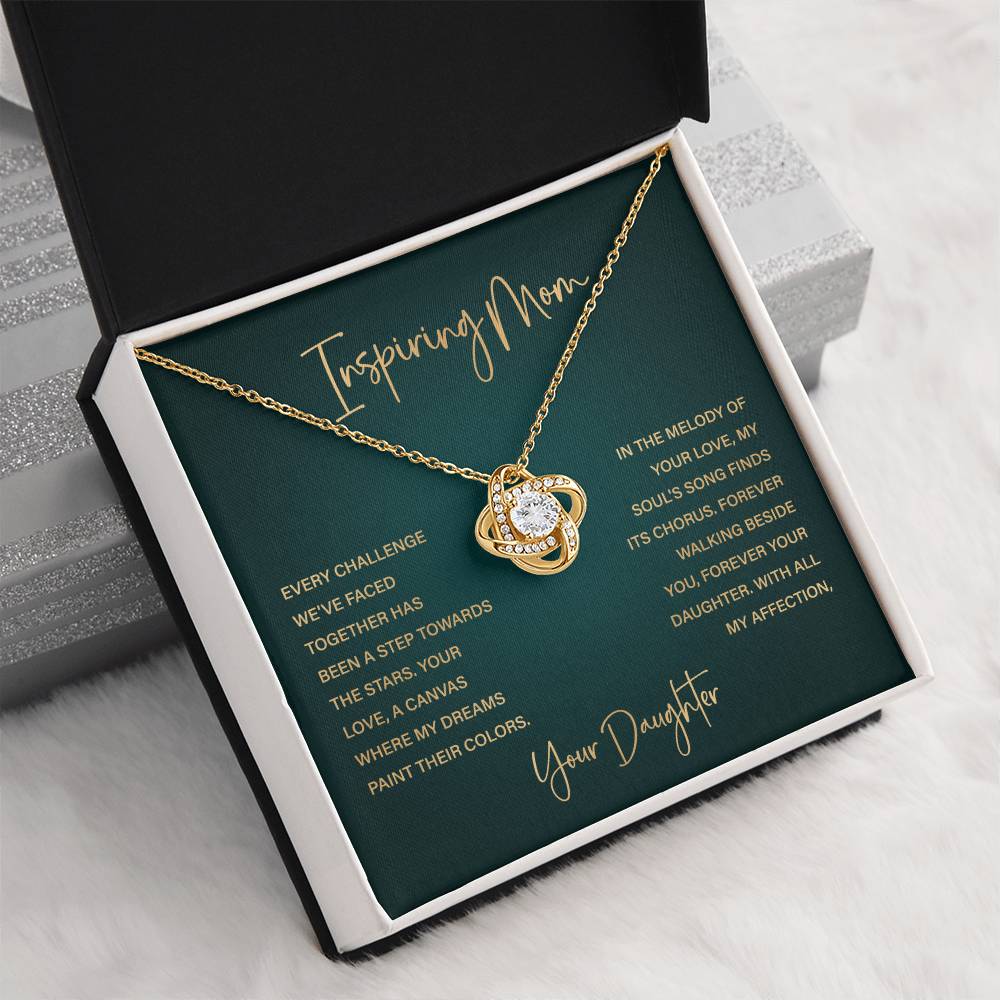 Inspiring Mom Necklace – From Daughter with Heartfelt Message Card