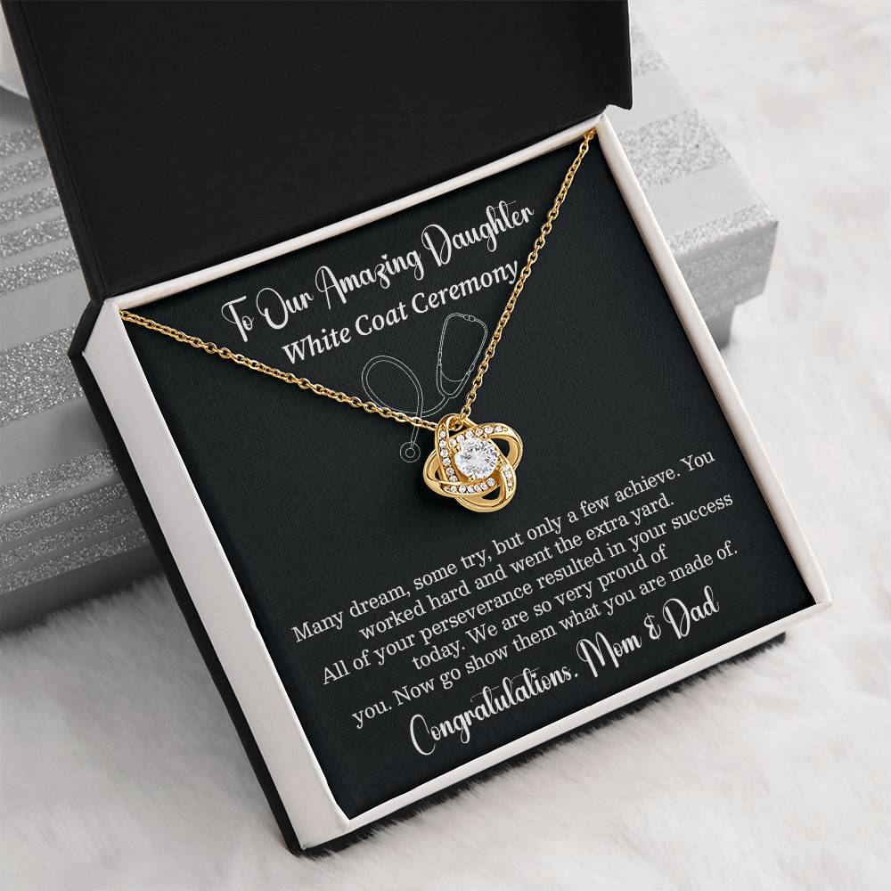 To Our Amazing Daughter On Your White Coat Ceremony Best Wishes Necklace You Are Amazing Necklace Personal Growth Jewelry Motivational Jewelry For New Beginnings Emotional Connection Necklace Meaningful Gift From Parents Congratulations Necklace