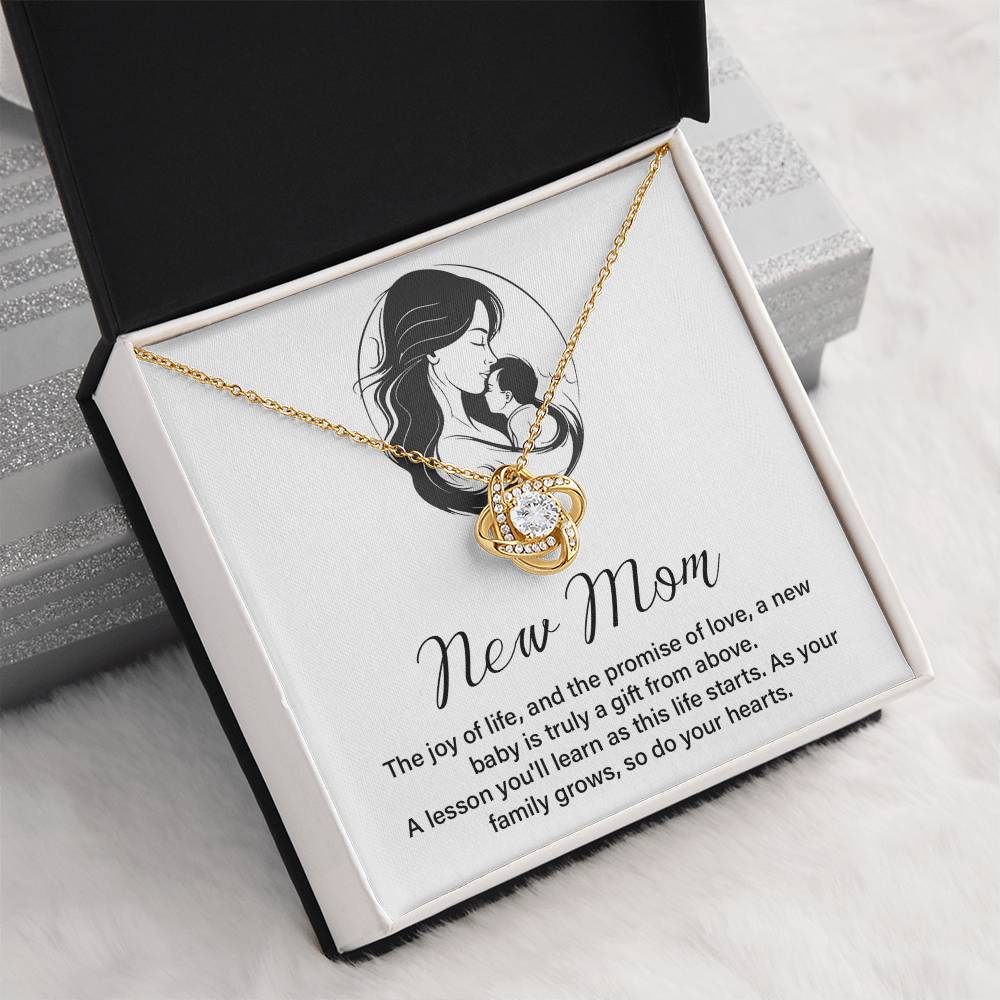 New Mom Necklace Gift for Baby Shower – Message Card Included