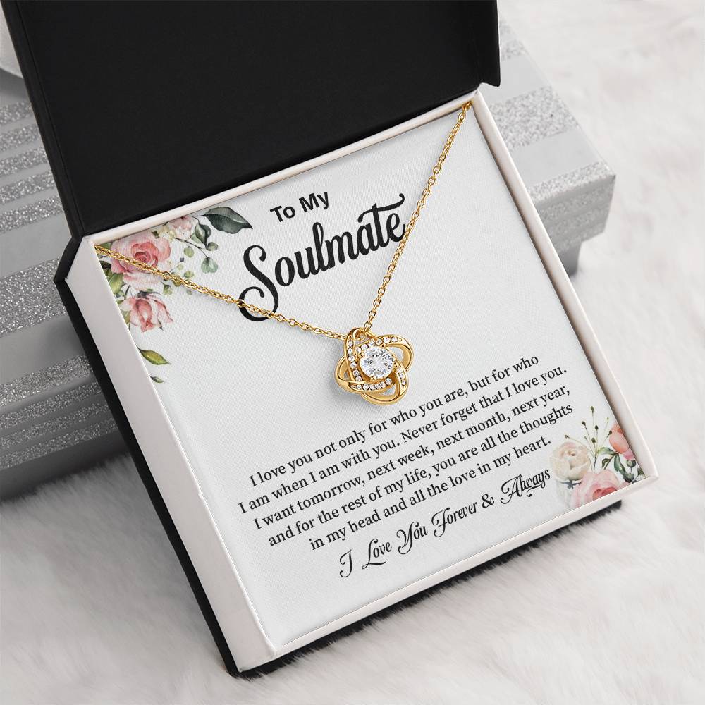 Romantic Soulmate Necklace Gift with Message Card