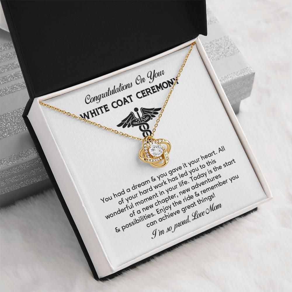 Congratulations On Your White Coat Ceremony Necklace White Coat Ceremony Necklace Gift Congratulations White Coat Ceremony Jewelry White Coat Graduation Necklace Gift New Adventures Necklace Gift  Proud Of You Mom Gift Necklace