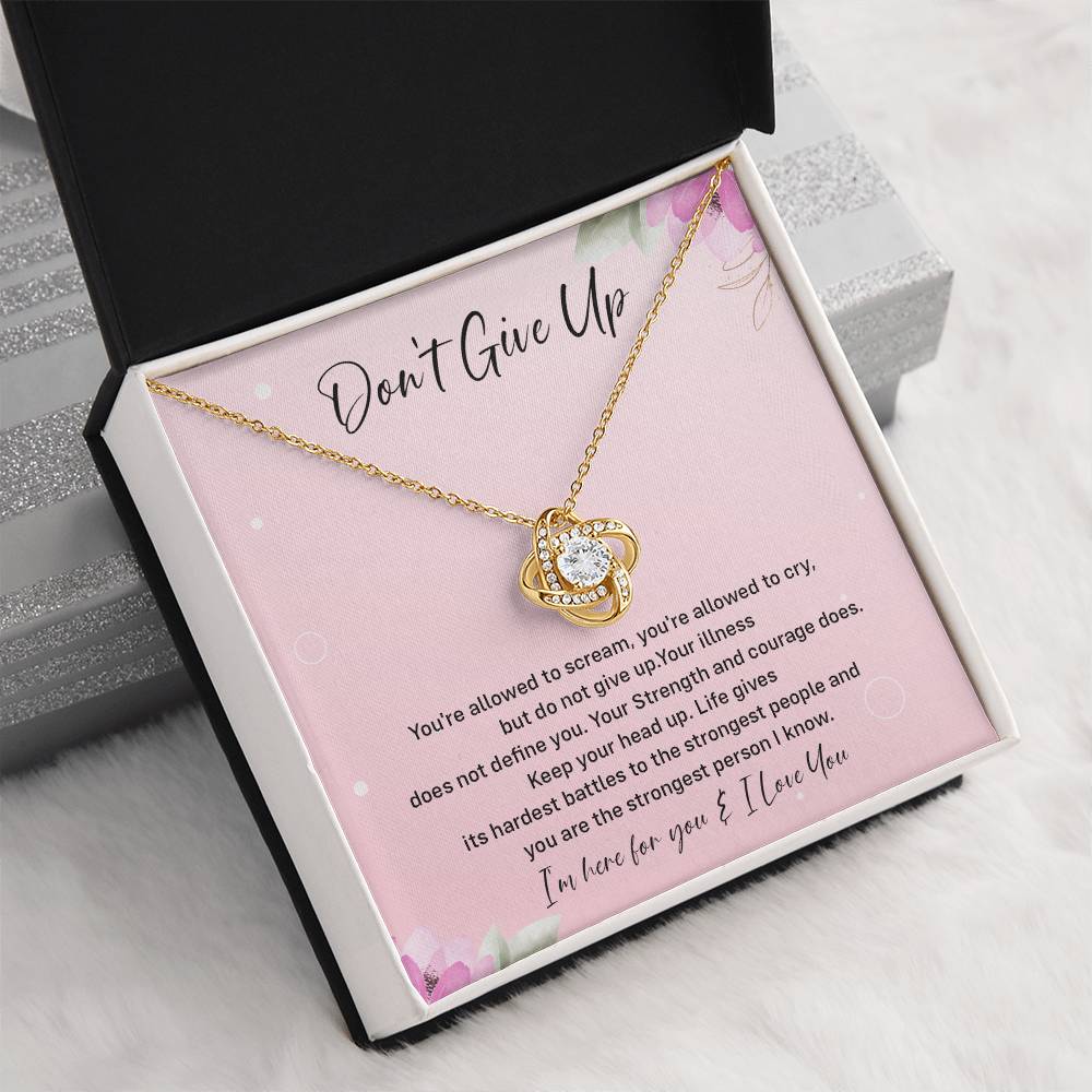 Don't Give Up Strength And Courage Necklace Don't Give Up Necklace Supportive Gift For Fighter You Are Strong Necklace Life's Battles Necklace Emotional Connection Necklace Love And Support Necklace Motivational Jewelry Breast Cancer Necklace For Soulmate