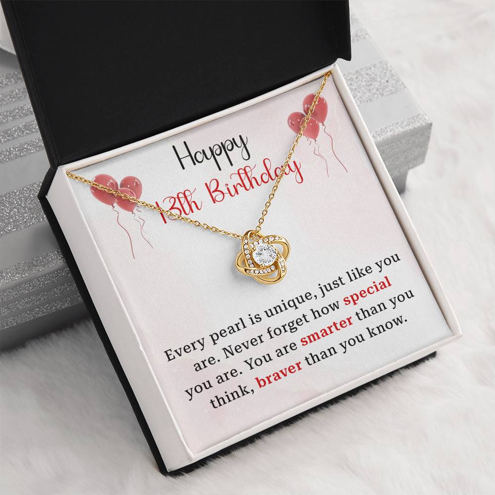 13th Birthday Gift for Girl – Elegant Necklace & Unique Message Card
