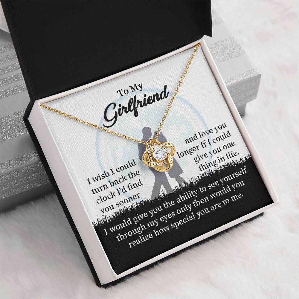 Girlfriend Necklace Gift with Message Card and Gift Box
