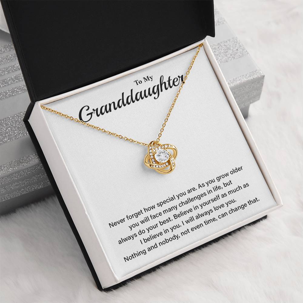 To My Granddaughter Necklace Gift – Believe in Yourself Message