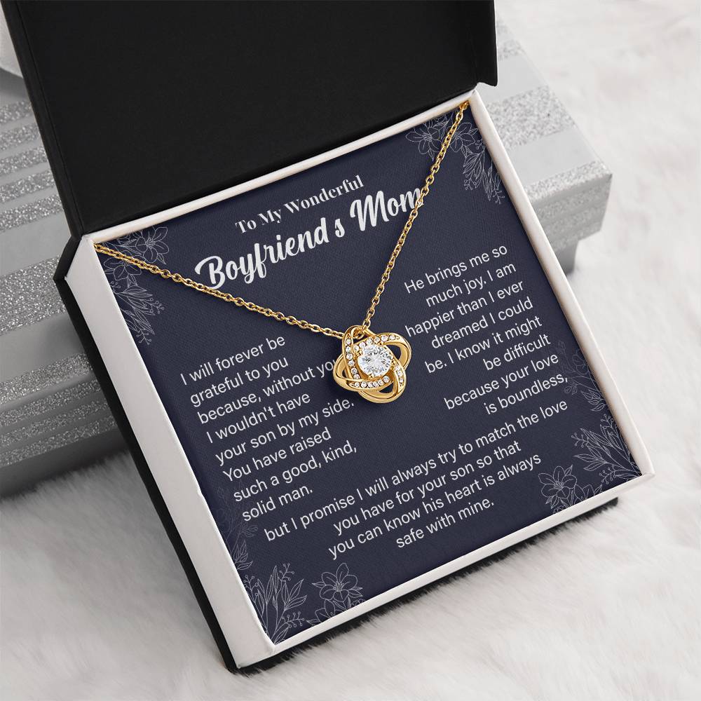 Boyfriend’s Mom Necklace Gift – With Message Card