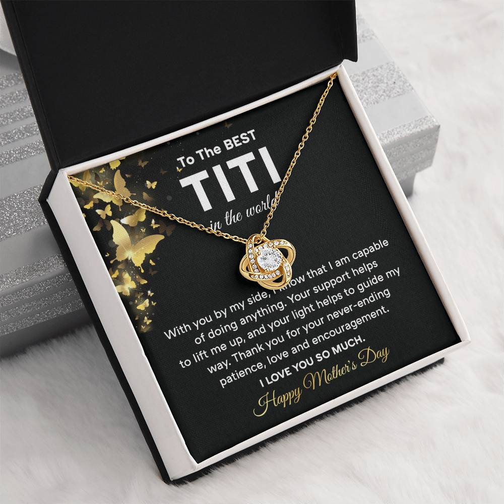 To The Best Titi Necklace Of Endless Love For Her Thank You For Everything Gift Celebrating An Amazing Day Forever My Titi Necklace Inspiration Necklace Loving Titi Mother’s Day Gift Heartfelt Message With Necklace Gift