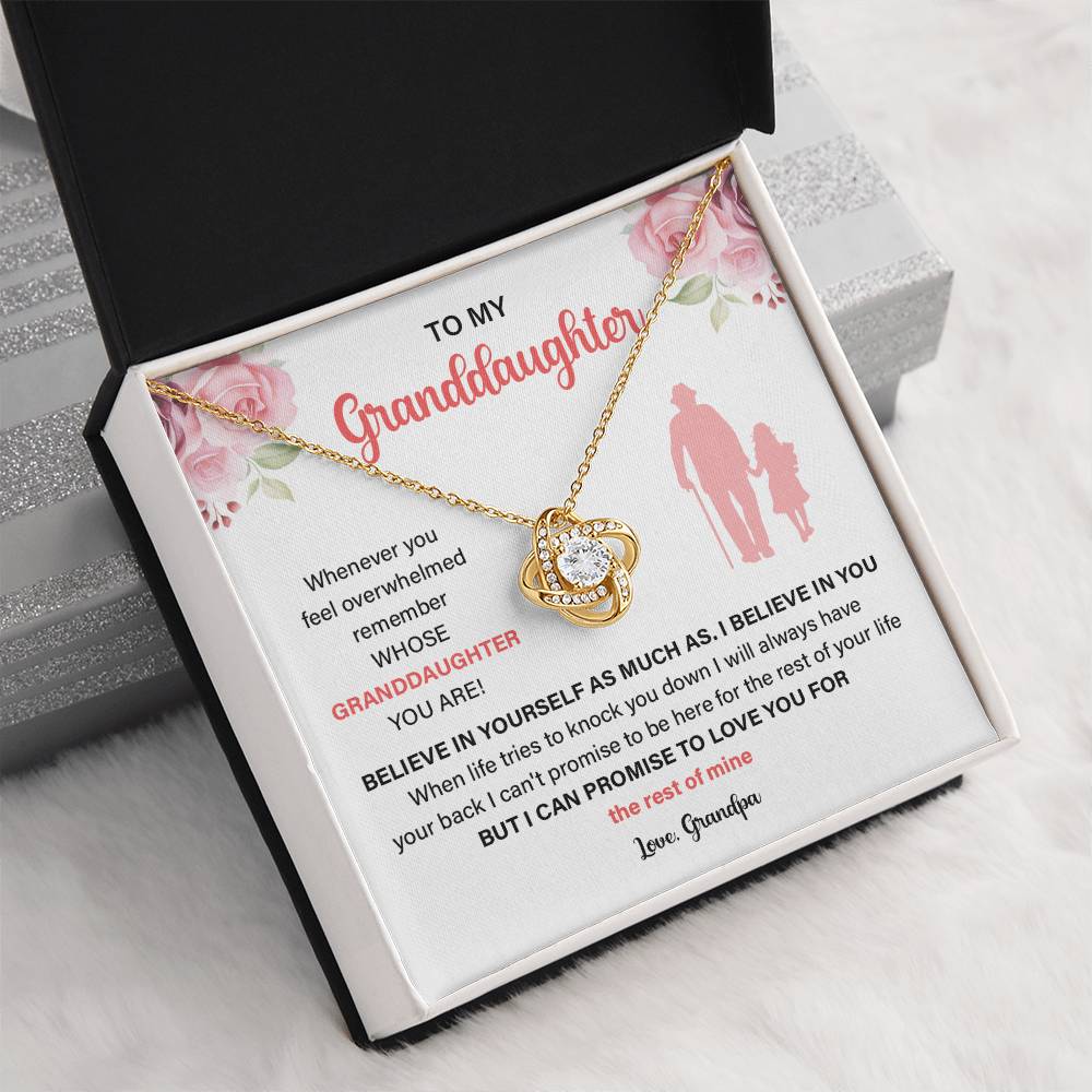 Granddaughter Gift from Grandpa – Love Note Necklace