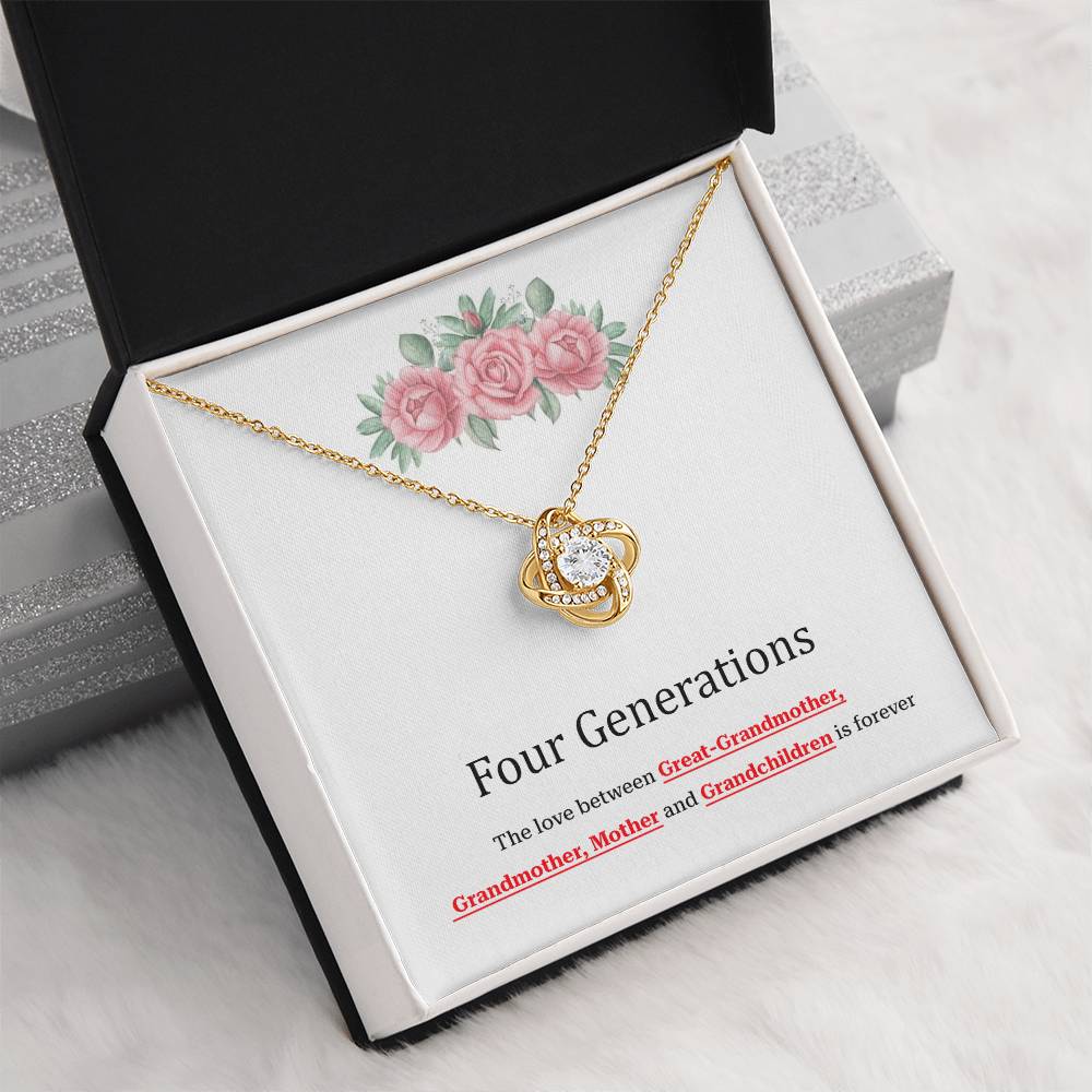 To Our Four Generations Four Generations Necklace Gift Great-grandmother Necklace Grandmother Necklace Mother Necklace Heartfelt Gift For Family Sentimental Jewelry For Generations Jewelry Gift For Great-grandmother Jewelry Gift For Mother