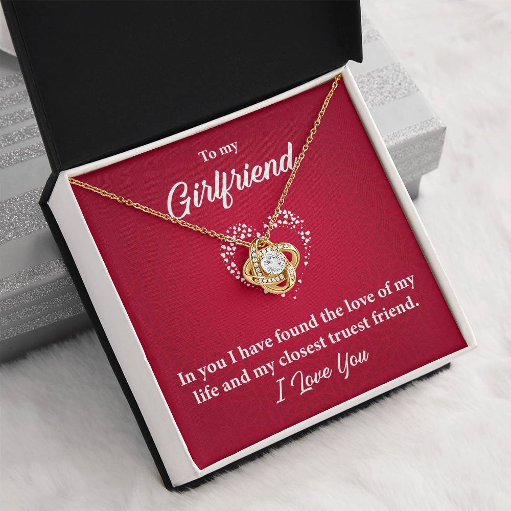 Girlfriend Necklace Gift with Romantic Message Card