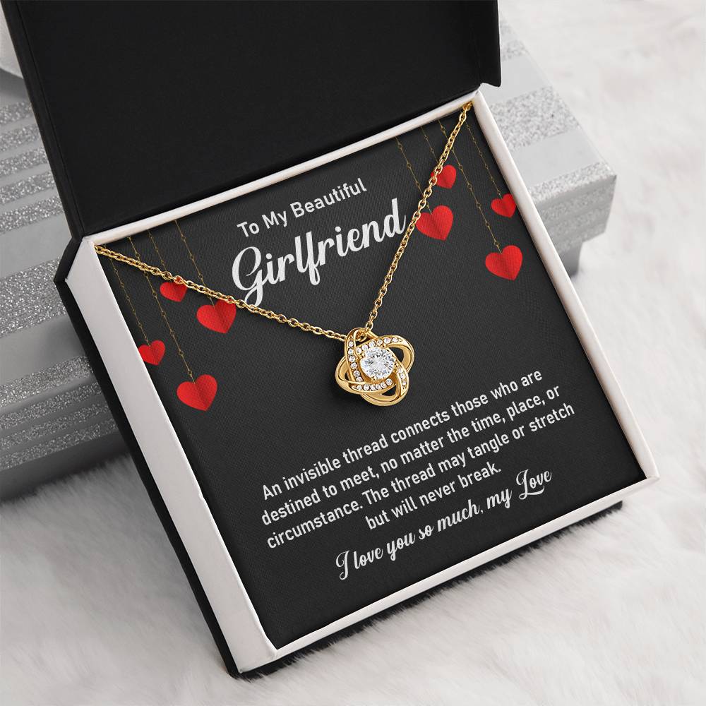To My Beautiful Girlfriend – Necklace with Message Card