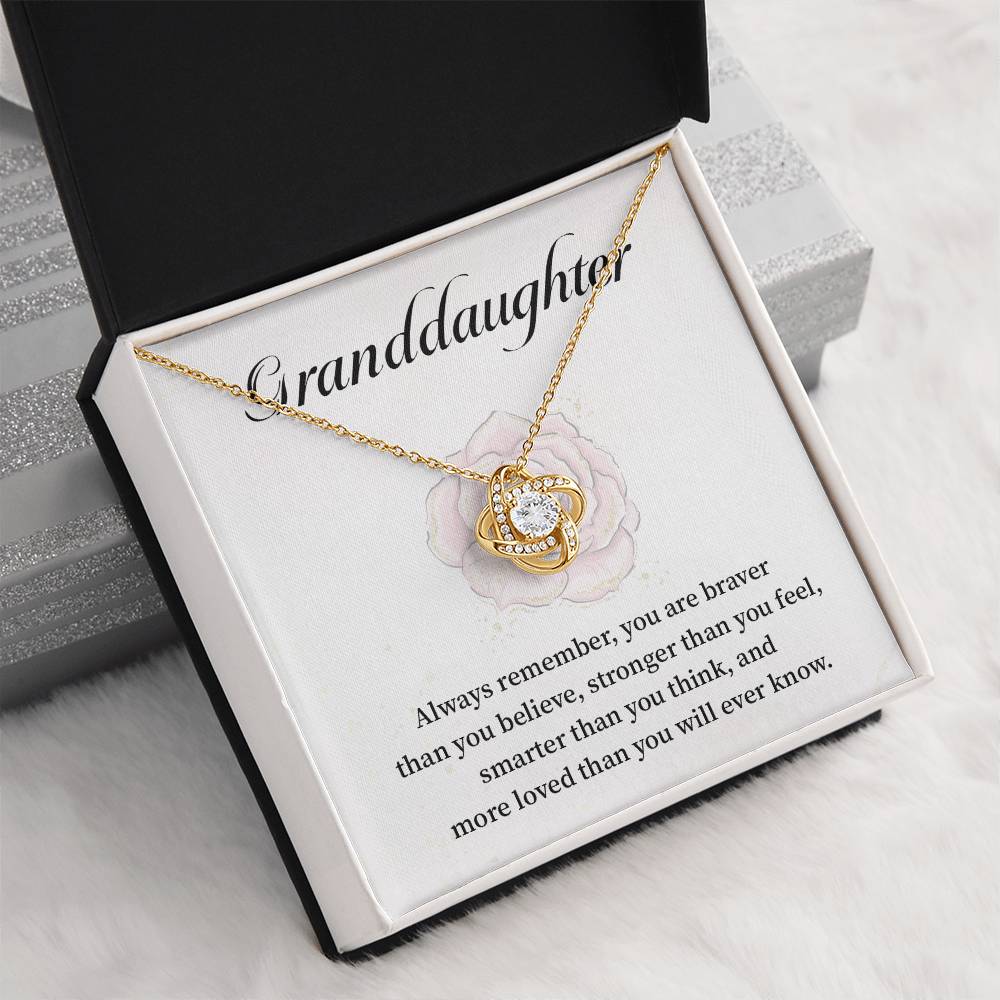 To My Granddaughter Necklace – You Are Braver Than You Believe Gift