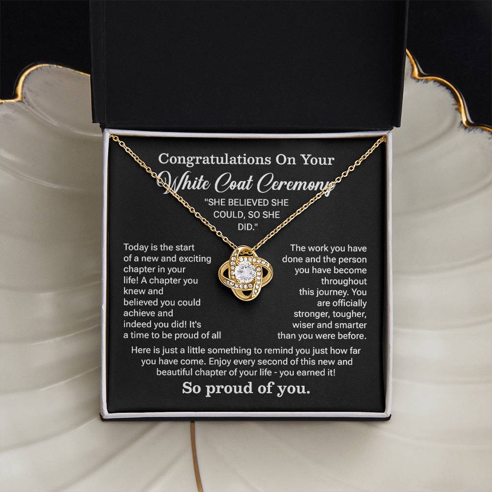 Congratulations On Your New White Coat Ceremony Congratulations Necklace White Coat Ceremony Inspirational Jewelry Gift New Chapter Necklace Meaningful Gift For Graduates Emotional Connection Necklace Motivational Jewelry