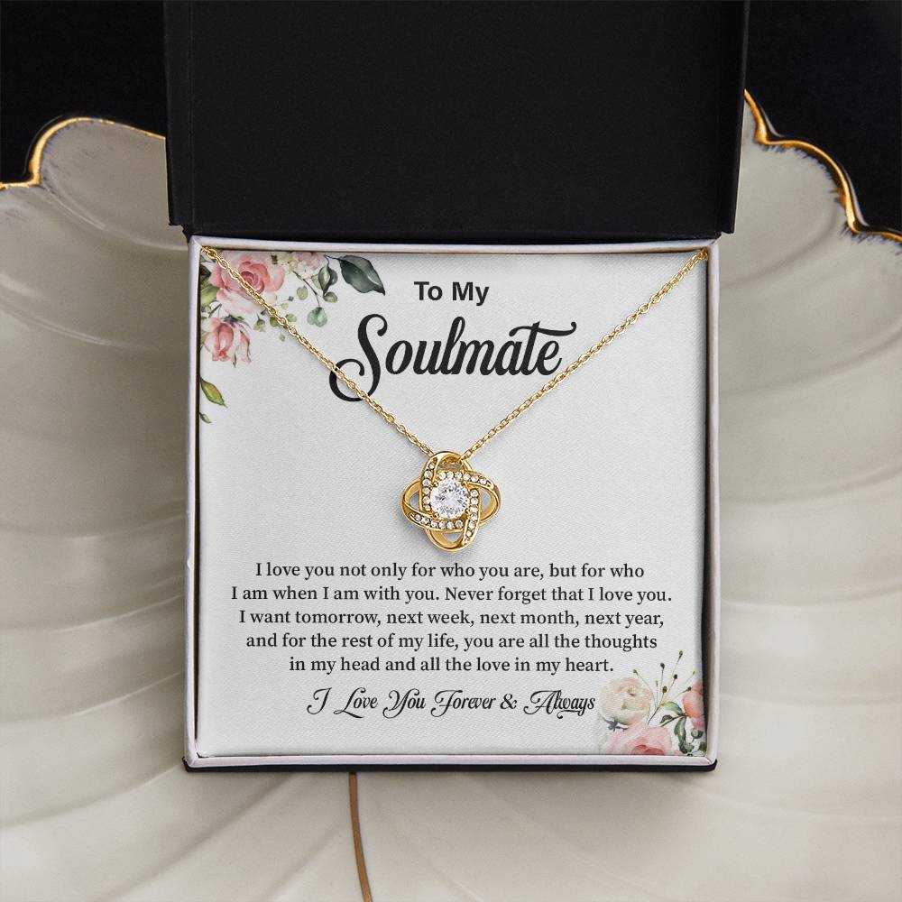 Romantic Soulmate Necklace Gift with Message Card