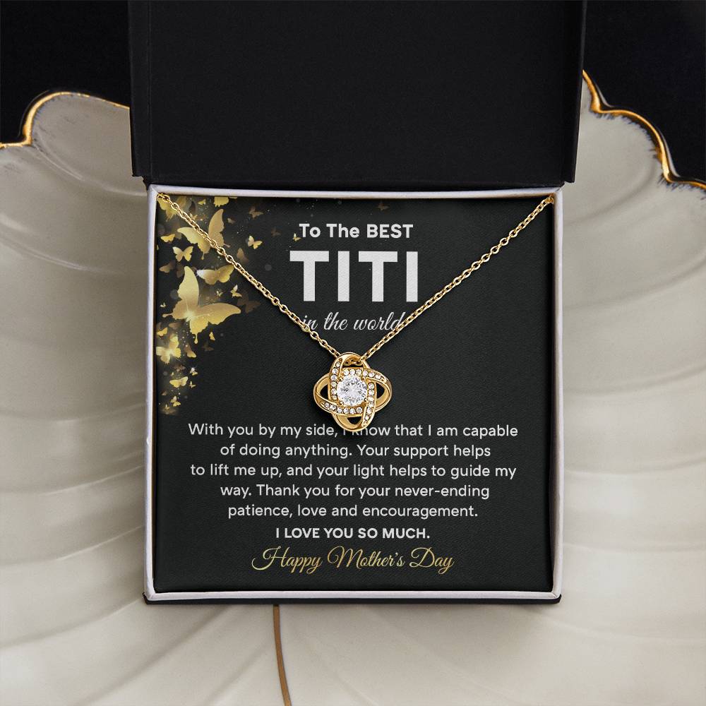 To The Best Titi Necklace Of Endless Love For Her Thank You For Everything Gift Celebrating An Amazing Day Forever My Titi Necklace Inspiration Necklace Loving Titi Mother’s Day Gift Heartfelt Message With Necklace Gift