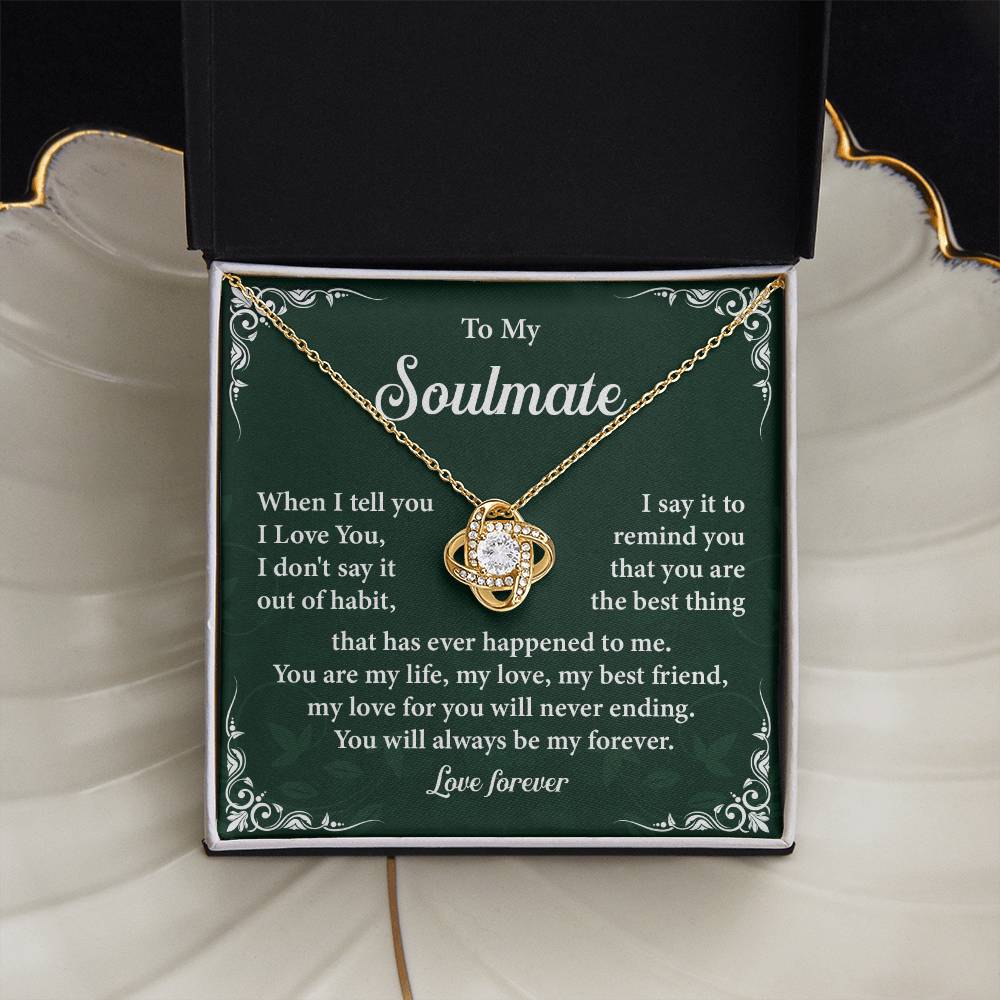 Soulmate Necklace Gift for Her – Message Card Box