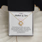 Mother and Son Necklace Gift – with Message Card