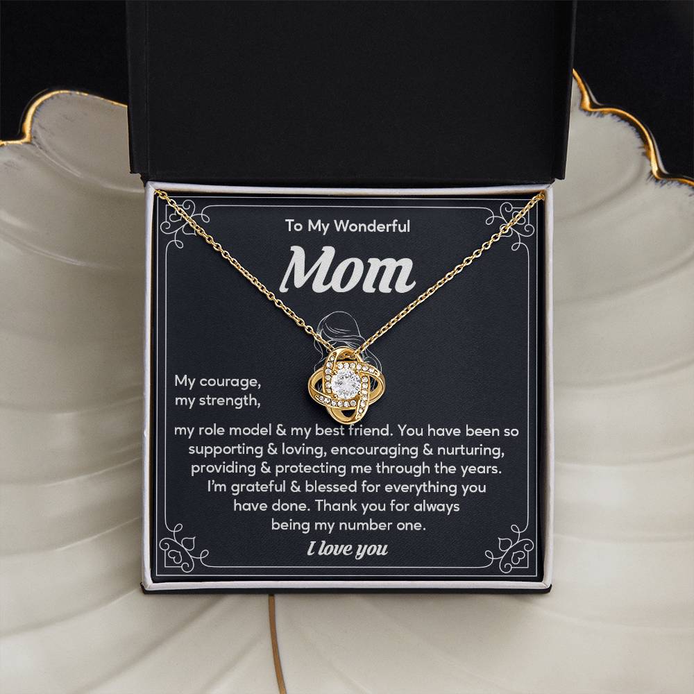 To My Wonderful Mom, Wonderful Mom Pendant Heartfelt Necklace For Her Sweet Pendant Thank You Gift For Support To My Best Friend Mom Jewelry Special Pendant For A Supportive Mom Sentimental Jewelry Thoughtful Necklace