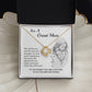 Great Mom Necklace Gift – You Are Our World Card