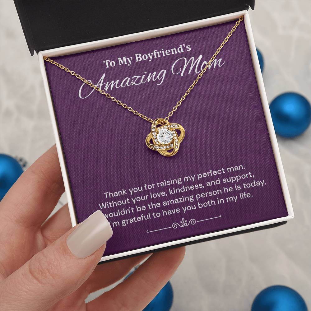 Boyfriend’s Mom Necklace Gift Thank You Card Box