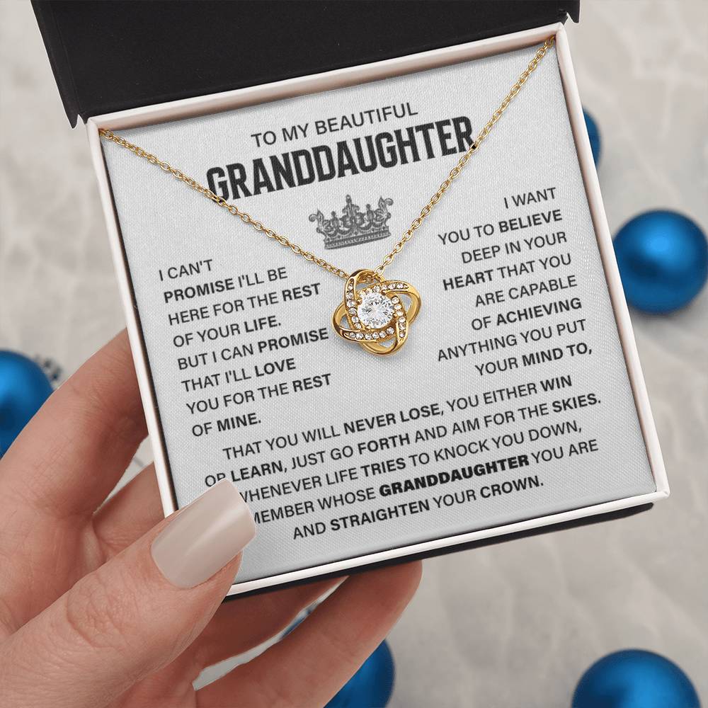To My Beautiful Granddaughter Necklace – Straighten Your Crown Gift