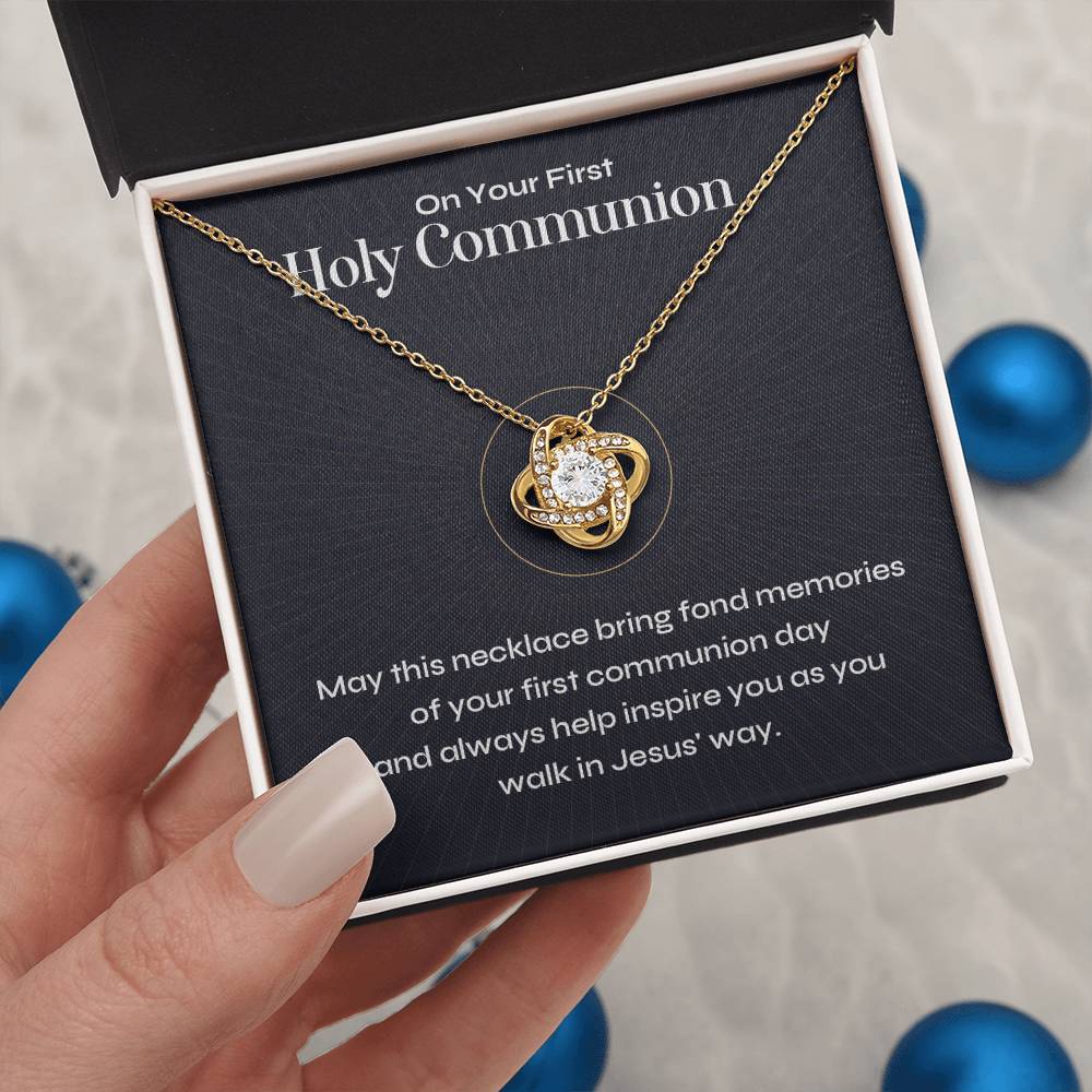 Holy Communion Keepsake Necklace – Gift for First Communion Girl
