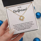 Girlfriend Love Knot Necklace Gift with Message Card