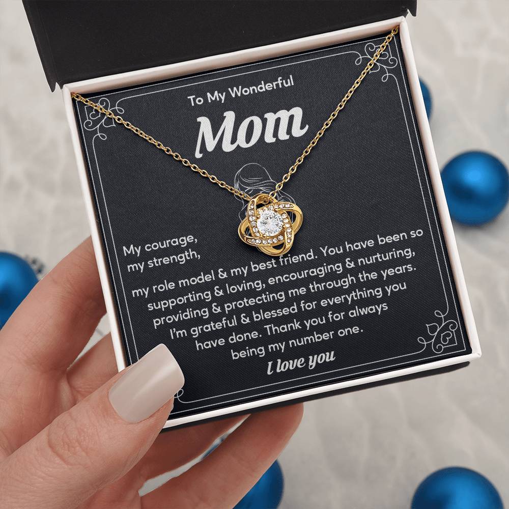 To My Wonderful Mom, Wonderful Mom Pendant Heartfelt Necklace For Her Sweet Pendant Thank You Gift For Support To My Best Friend Mom Jewelry Special Pendant For A Supportive Mom Sentimental Jewelry Thoughtful Necklace