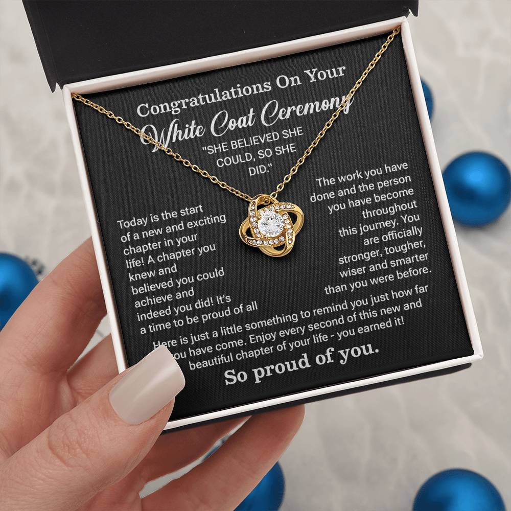 Congratulations On Your New White Coat Ceremony Congratulations Necklace White Coat Ceremony Inspirational Jewelry Gift New Chapter Necklace Meaningful Gift For Graduates Emotional Connection Necklace Motivational Jewelry