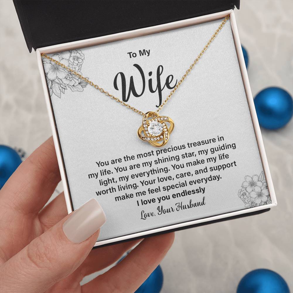 Wife Necklace Gift from Husband with Gift Card