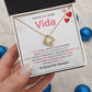Love Knot Necklace for Soulmate with Spanish Card