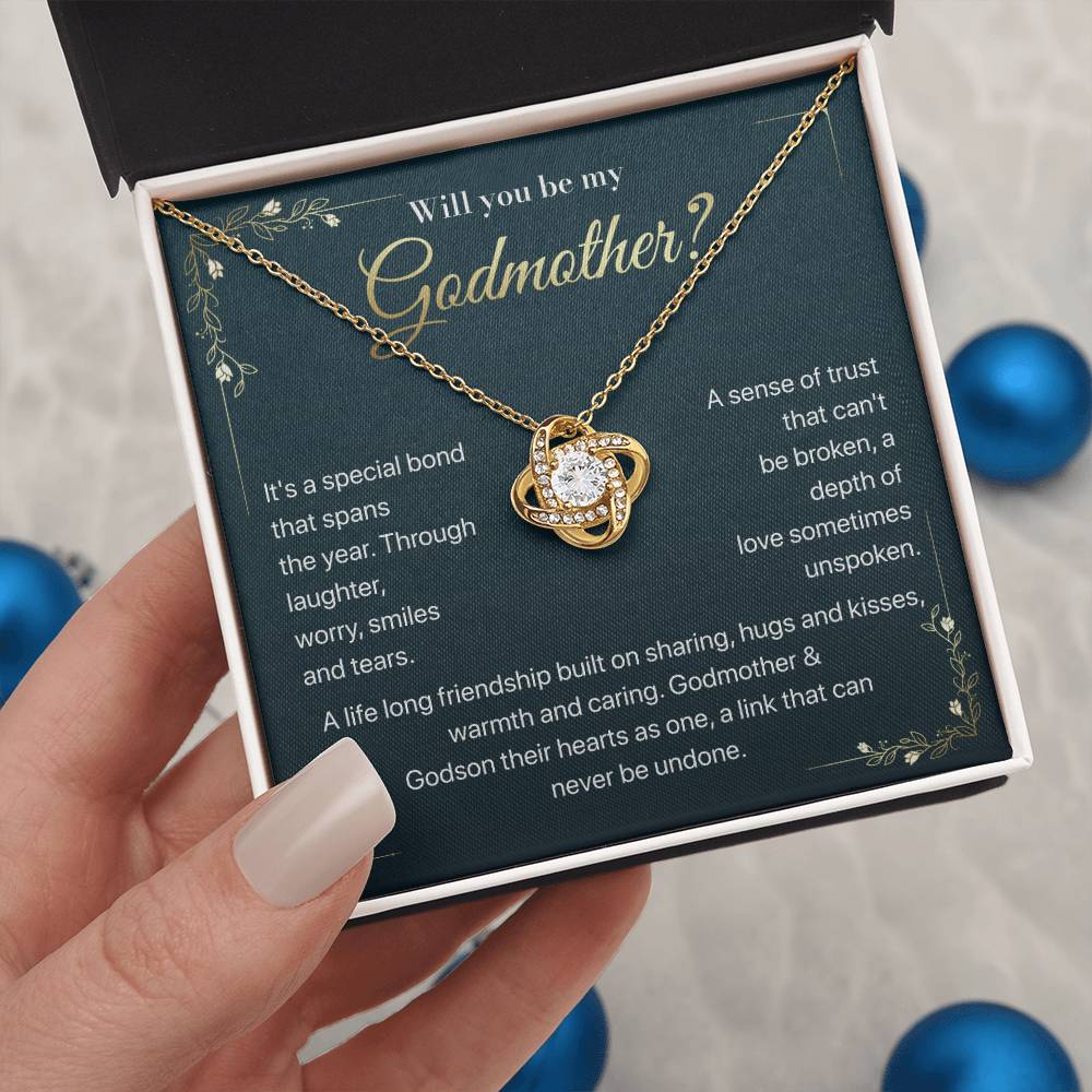 Will you be my Godmother Endless Support Necklace Bright Future Necklace Faithful Godmother Jewelry Strength In Unity Necklace Empowering Presence Jewelry Enduring Bond Necklace Emotional Support Pendant Inspirational Connection Jewelry