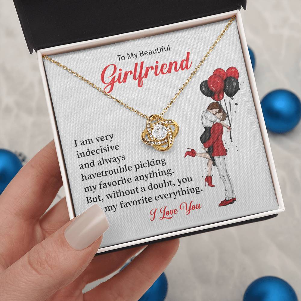 Romantic Necklace for Girlfriend with Gift Card Box