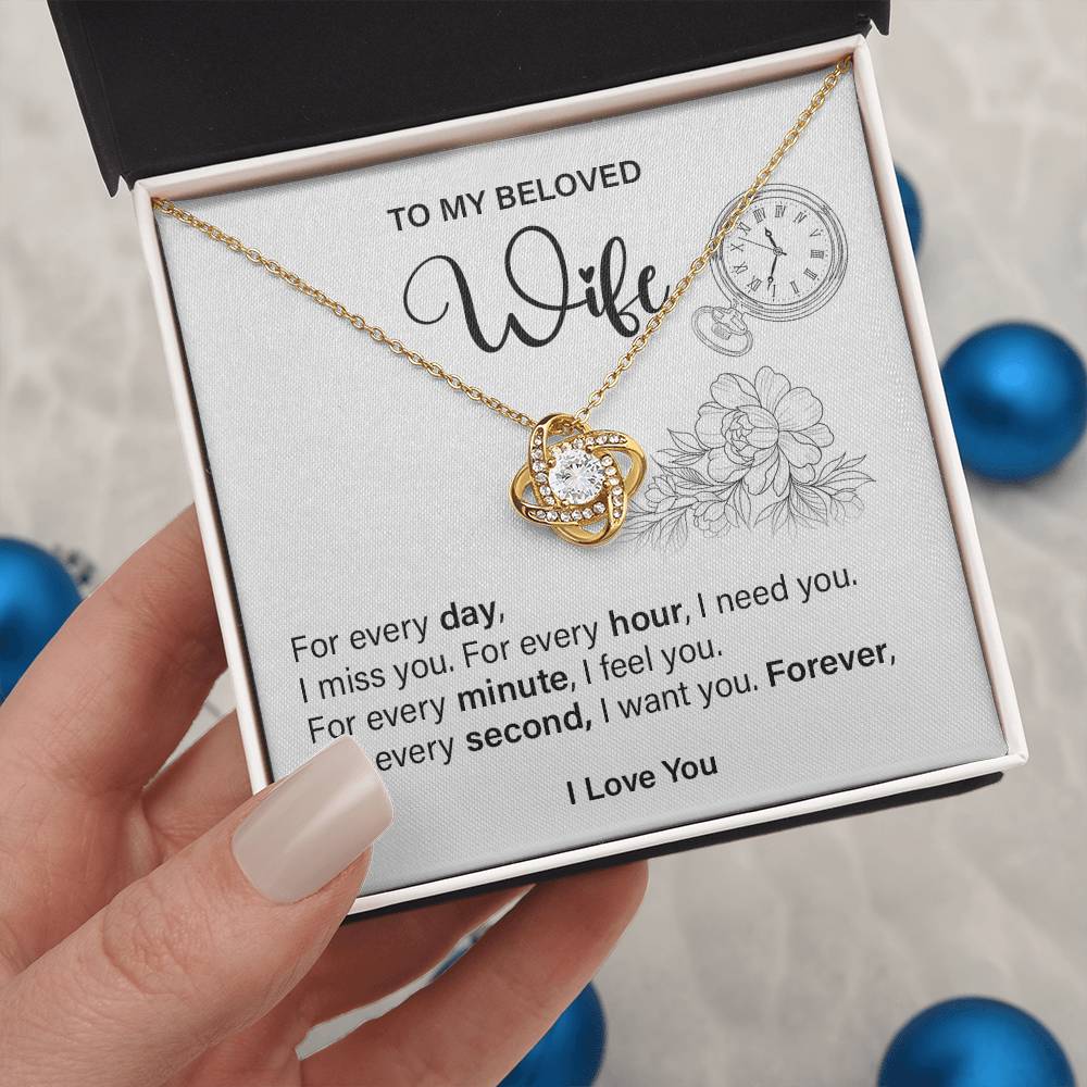 Romantic Necklace Gift for Wife with Love Message