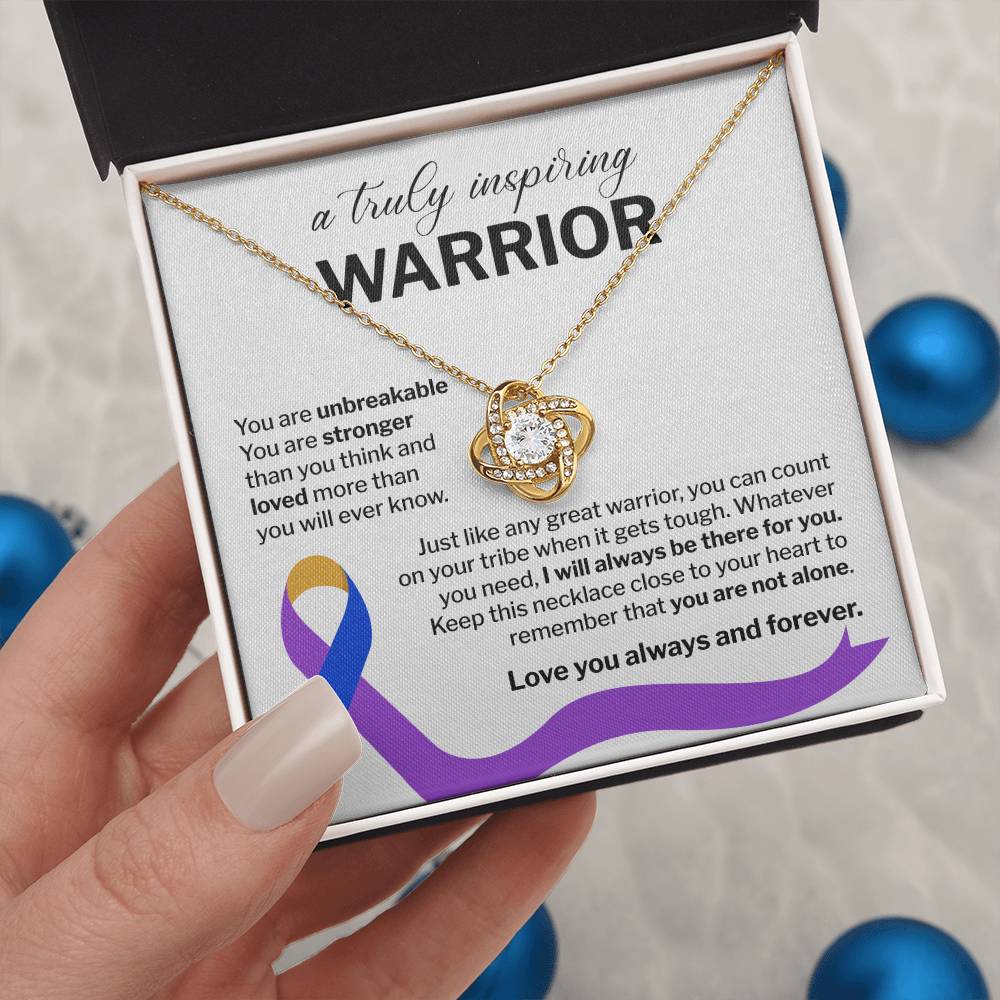 Inspiring Warrior Necklace Gift with Message Card