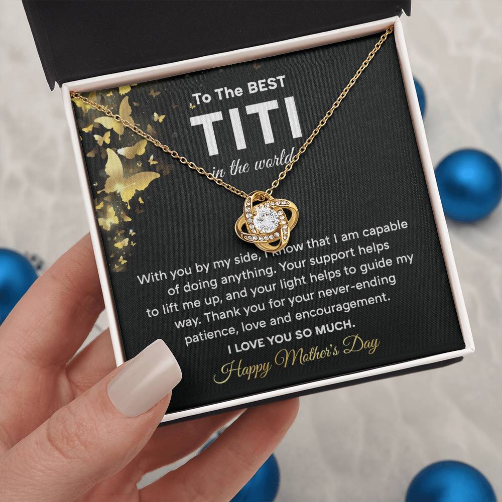 To The Best Titi Necklace Of Endless Love For Her Thank You For Everything Gift Celebrating An Amazing Day Forever My Titi Necklace Inspiration Necklace Loving Titi Mother’s Day Gift Heartfelt Message With Necklace Gift