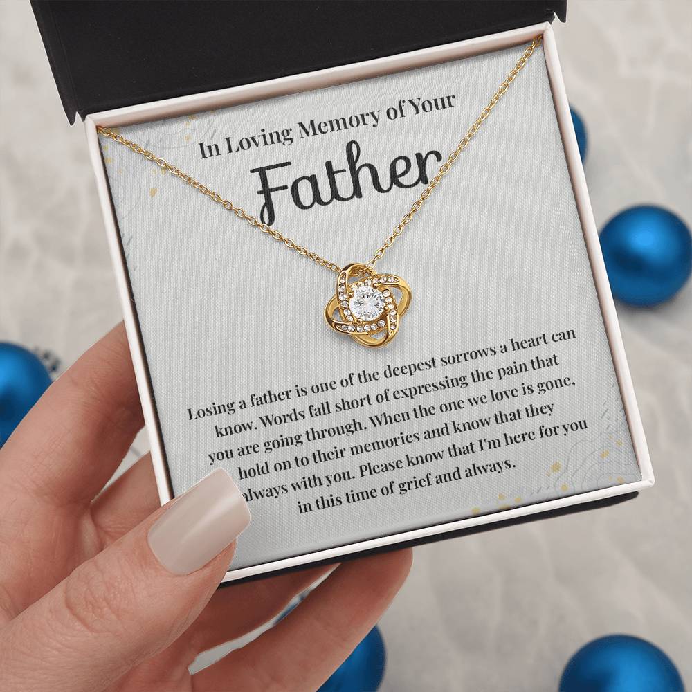 Memorial Necklace Gift for Loss of Father – Gift Box