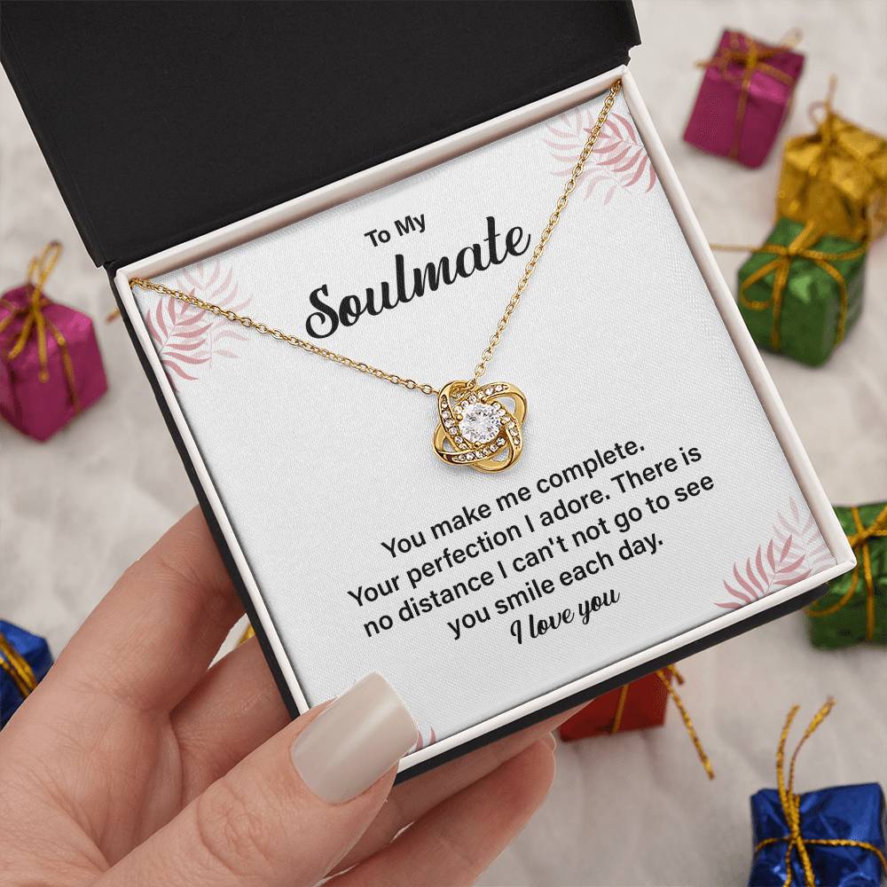 Soulmate Necklace Gift for Her with Love Note