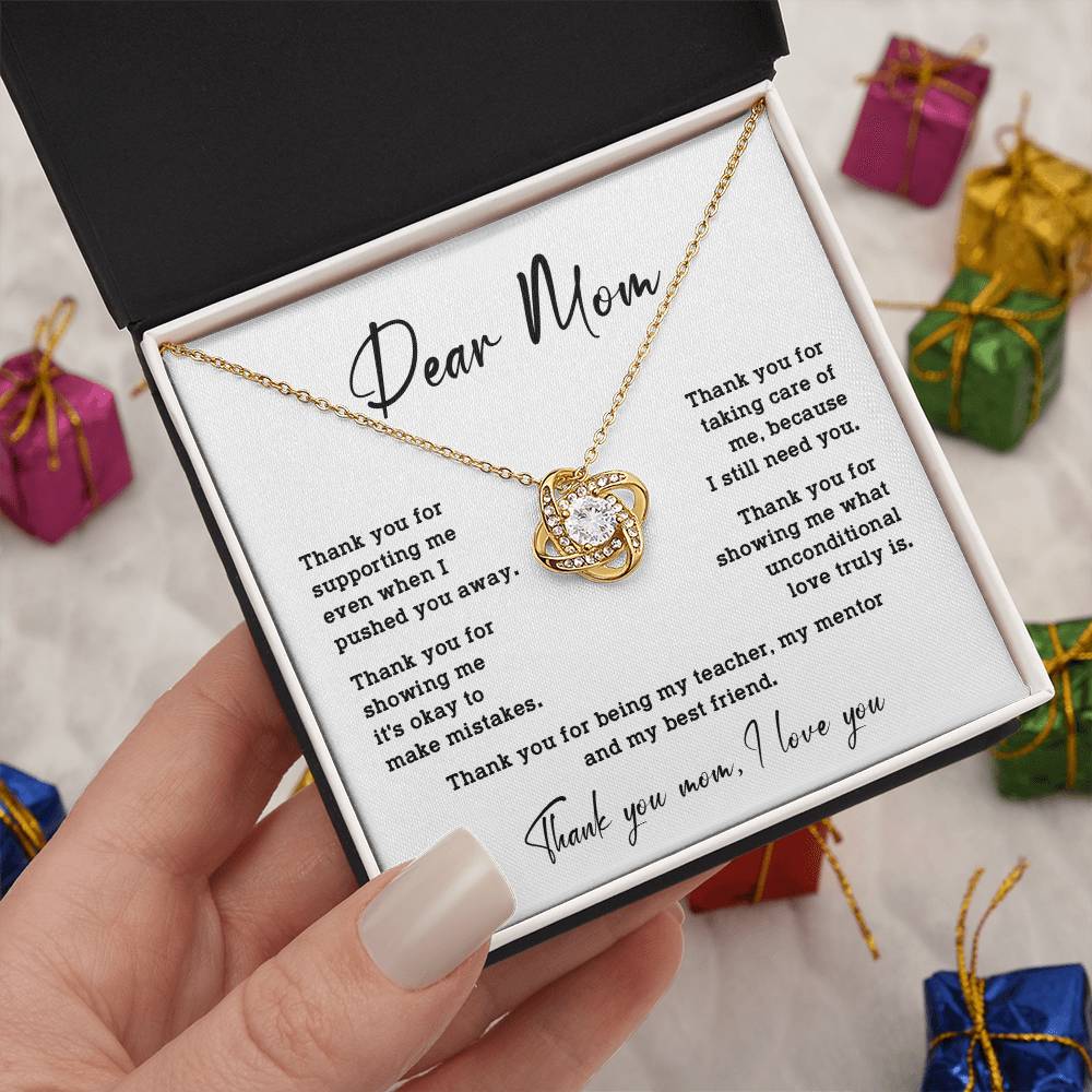 Dear Mom Dear Mom Necklace Gift Heartfelt Gift For Mom Bond With Mom Necklace Forever Loved Mom Necklace Thoughtful Gift For Mom Unique Gift For Mother-child Bond Meaningful Gift For Mom Special Occasion Gift For Mom Unique Family Bond Necklace